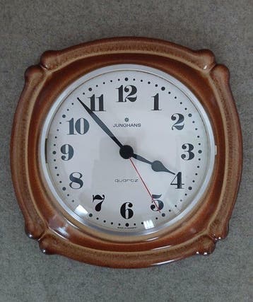 wandklok - Junghans, Germany - Vintage Keramiek - 1970-1980