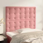 vidaXL Hoofdbord roze 100x5x118/128 cm fluweel, Verzenden