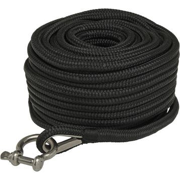 Ankerloodlijn 10mm x 15m Polyester Zwart, Ophalen of Verzenden, Nieuw