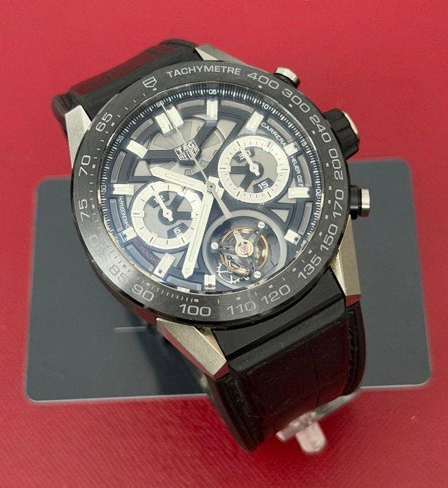 TAG Heuer - Carrera Tourbillon - CAR5A8Y.FC6377 - Homme -, Handtassen en Accessoires, Horloges | Antiek
