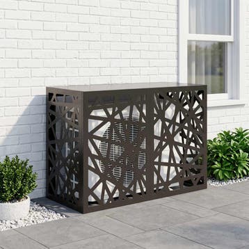 vidaXL Air Conditioner Hoes Zwart 90 x 40 x 60 cm Staal, Verzenden