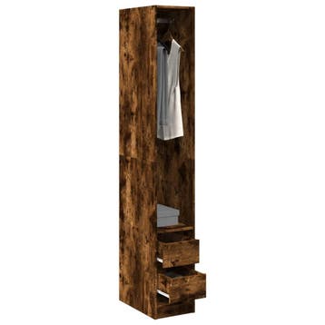 vidaXL Kledingkast 30x50x200 cm bewerkt hout gerookt, Huis en Inrichting, Verzenden, Nieuw