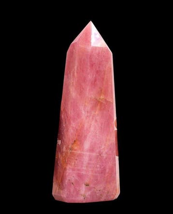 Grote 1,55 kg Rozenkwarts-Obelisk - 21 cm - India Obelisk -