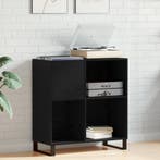vidaXL Platenkast met plank Zwart Eiken 85 x 38 x 89 cm, Verzenden, Nieuw