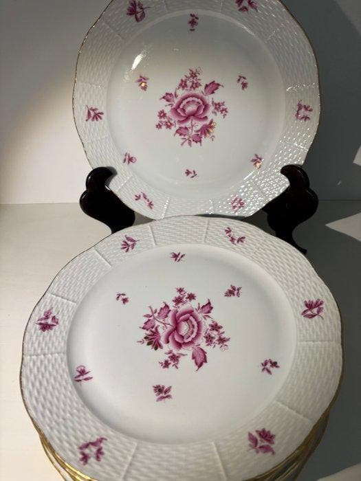 Herend - Bord (8) - Porselein - 8x Chinese Bouquet-diner, Antiek en Kunst, Antiek | Meubels | Tafels