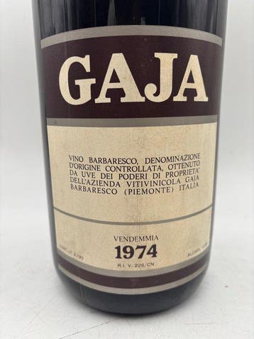 1974 Gaja - Barbaresco - 1 (3,78 L), Nieuw