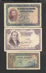 Spanje. - 6 Banknotes - various dates (Zonder minimumprijs)