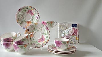 Villeroy & Boch - Service à thé et café (12) - Mariefleur -, Antiquités & Art