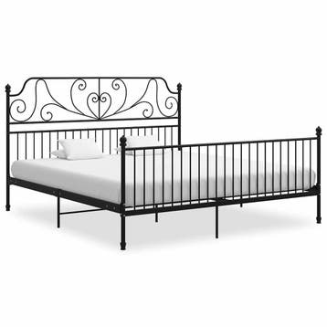 vidaXL Bedframe metaal zwart 180x200 cm, Huis en Inrichting, Verzenden, Nieuw