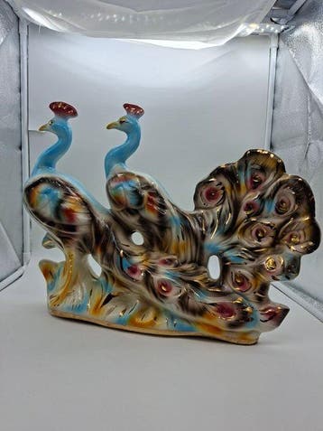 Beeld, Pauwen - 30 cm - Keramiek - 1960, Antiek en Kunst