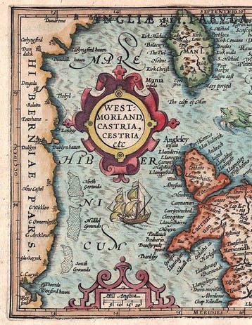 Europa - Engeland, Isle of Man, Ierse kustlijn; J. Hondius /