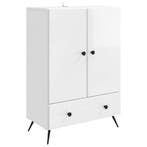 vidaXL Dressoir met lade Hoogglans Wit 66 x 34,5 x 95 cm, Verzenden