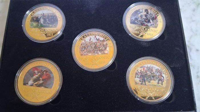 Frankrijk. ND, Batailles Napoleon Bonaparte, Coffret 5, Timbres & Monnaies, Monnaies | Europe | Monnaies non-euro