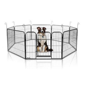 MaxxPet Hondenren Puppyren met 8 panelen - Staal - 78x60c..., Dieren en Toebehoren, Ophalen of Verzenden, Nieuw