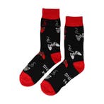 Sokken Katoen - Gaming Print - Zwart Grijs Rood - Maat 38-45