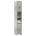 vidaXL Badkamerkast 30x30x183,5 cm spaanplaat betongrijs, Huis en Inrichting, Badkamer | Badkamermeubels, Verzenden, Nieuw