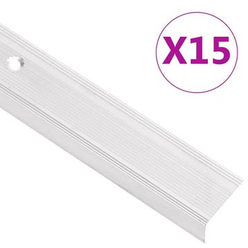 vidaXL Trapneuzen L-vormig 15 st 100 cm aluminium, Verzenden, Nieuw
