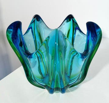 Tafelmiddenstuk - Murano-stijl glas ondergedompeld
