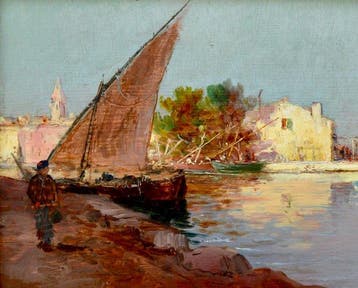 Louis Nattero (1870-1915) - La Pointe du Brescon aux
