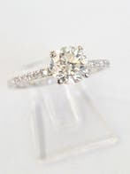 Verlovingsring - 14 karaat Witgoud - 1.17ct. tw. Diamant