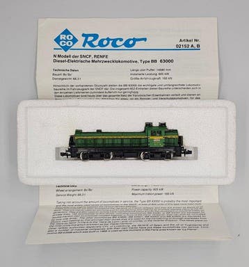 Roco N - 2152B - Diesellocomotief (1) - Serie BB307 – Lopend, Nieuw