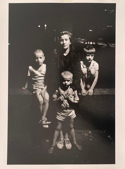 Franck Pourcel - mere et enfants dans la nuit, Antiek en Kunst, Kunst | Designobjecten
