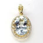 Pendentif - 18 carats Or jaune - 4.56ct. tw. Aigue-marine -