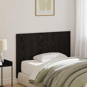 vidaXL Bed Hoofdbord Zwart Eiken Bewerkt hout, Verzenden, Nieuw