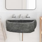 vidaXL Wandbasin Grijs 45 x 35 x 15 cm Riverstone, Doe-het-zelf en Bouw, Sanitair, Verzenden, Nieuw