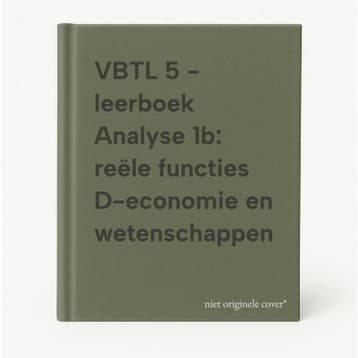 VBTL 5 - leerboek Analyse 1b: reële functies D-economie en, Boeken, Verzenden, Gelezen