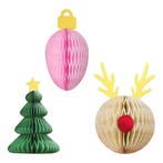 Kerst Honeycombs 3st, Verzenden, Nieuw