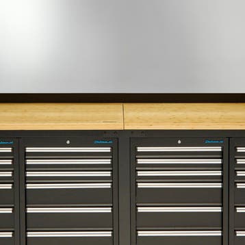 Datona Werkbank PRO 400 cm - bamboe - 6 ladekasten met 36, Ophalen of Verzenden