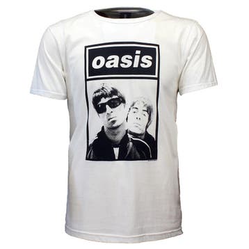 Oasis Liam and Noel Photo T-Shirt Wit