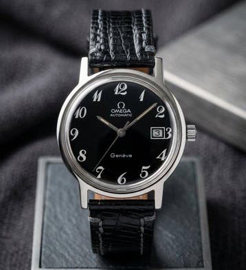 Omega - Arabic Genève Automatic – Ref. 166.0098 – Black Dial, Nieuw