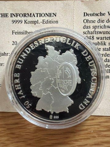 Europa. Silver medal Deutsche Währungsunion - 20g (.999)