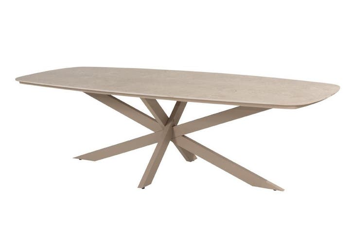 4 Seasons Outdoor Nevada low tuintafel latte met zandkleurig, Jardin & Terrasse, Ensembles de jardin