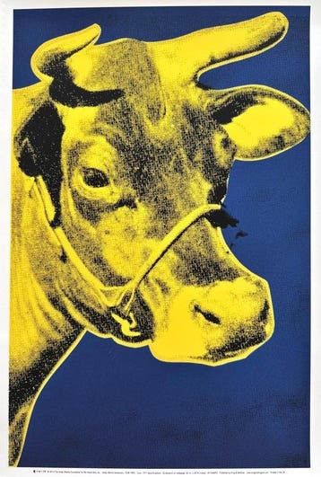 Andy Warhol (after) - Cow (blue and yellow) - Offset