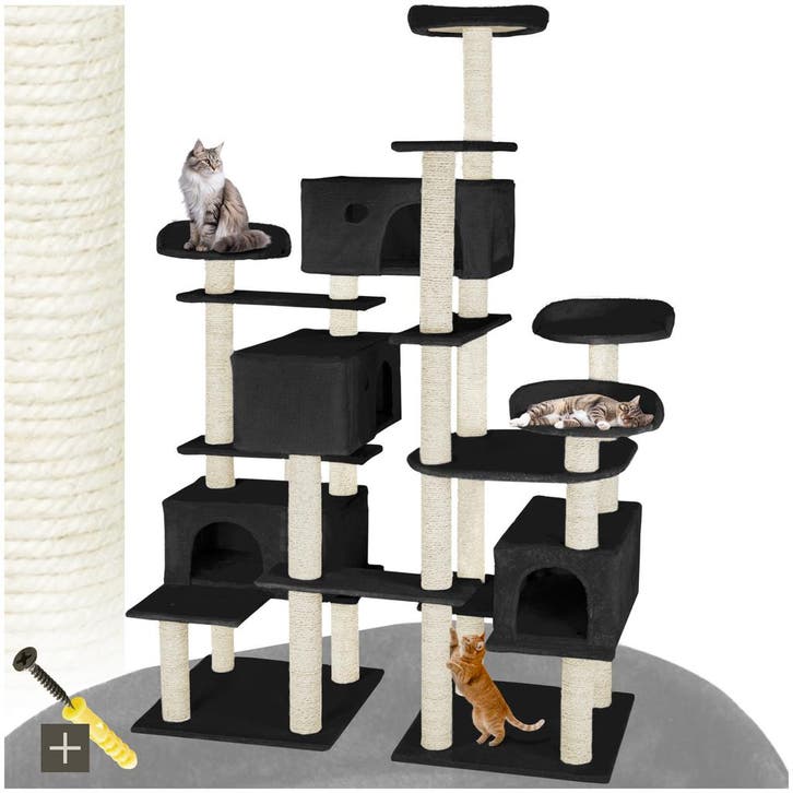 Krabpaal Entissar 214cm - zwart, Dieren en Toebehoren, Katten-accessoires, Verzenden
