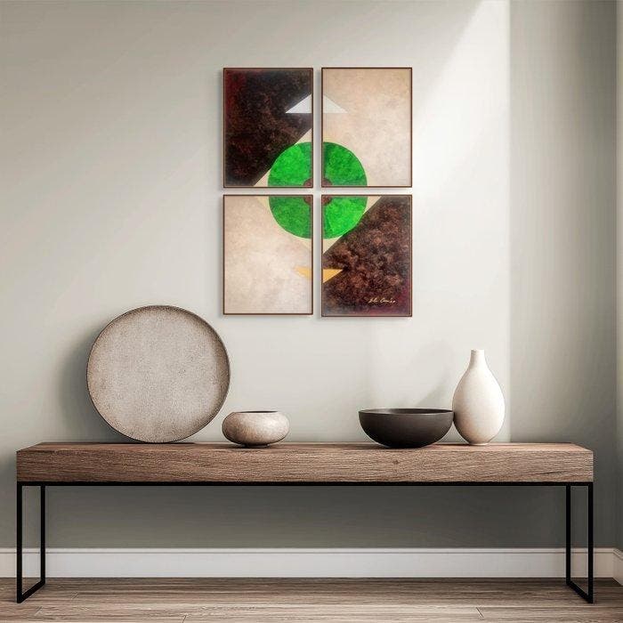 El Camino - Tetraptych Emerald Isle, Antiek en Kunst, Kunst | Schilderijen | Modern
