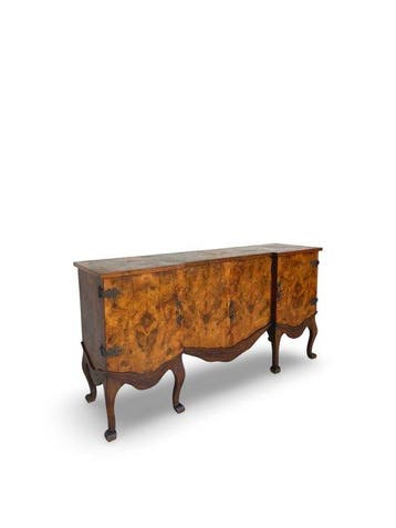 Dressoir - Walnoot, Hout, IJzer, Wortelnotenhout, Messing