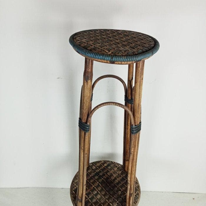 Plantentafel - Rattan, rattan webbing - Vintage plantentafel, Antiek en Kunst, Curiosa en Brocante