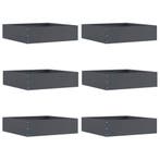 vidaXL Grasafscherming 6 pcs Antraciet 50 x 50 x 13 cm Staal, Tuin en Terras, Verzenden, Nieuw