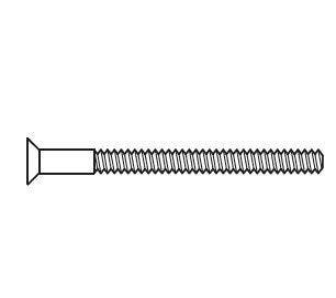 Set van 3 bouten PRIO M6x70mm deurdikte 57-66mm, Bricolage & Construction, Quincaillerie & Fixations