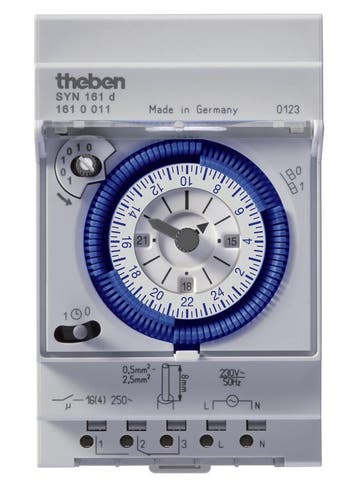 Theben Syn 161D Analoog Din Rail Tijdschakelaar - 1610011, Doe-het-zelf en Bouw, Verzenden, Nieuw