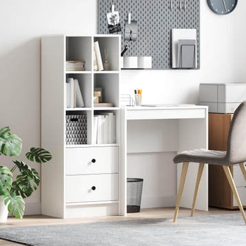 vidaXL Bureau Wit 115,5 x 40 x 127 cm 2 st, Verzenden, Nieuw