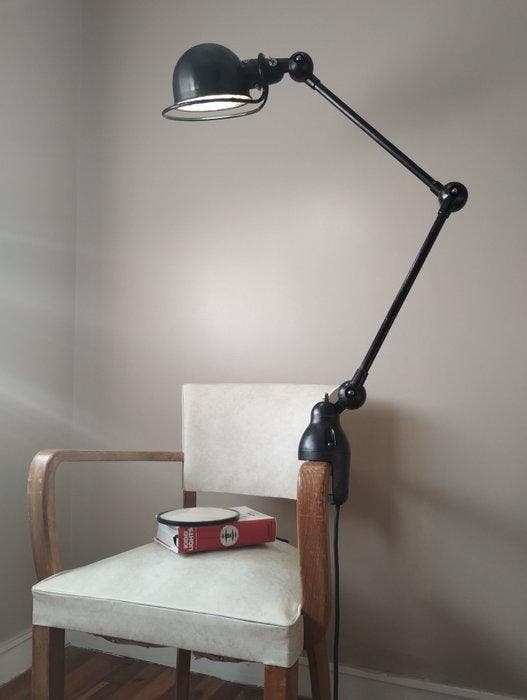 Jielde - Lamp - Loft standaard bankschroef - Staal,, Antiquités & Art, Antiquités | Éclairage