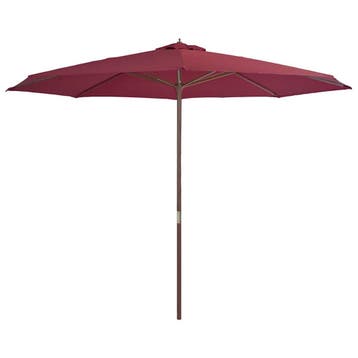 350cm Parasol Bordeaux | Retour deal | Nu toeslaan!, Tuin en Terras, Verzenden, Gebruikt, 3 tot 4 meter, Stokparasol