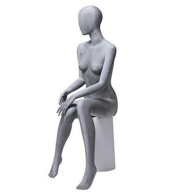 *TIP*  Faceless etalagepop dame zittend no finish look LGZ7, Ophalen of Verzenden