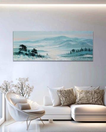 Stefano - Misty Mountain Silence, Antiek en Kunst, Kunst | Schilderijen | Modern