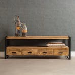 Tv-meubel Mangohout Britt 180 cm, Huis en Inrichting, Kasten |Televisiemeubels, Verzenden, Nieuw, Overige houtsoorten, Industriële meubels